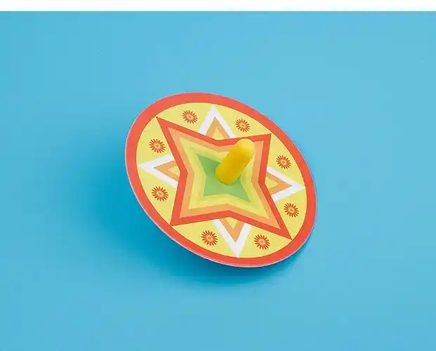 新纸质陀螺幼儿园手工科学小制作视觉停留拼装玩教具科普培训器材