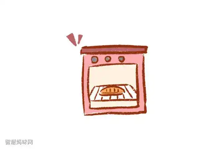 烤箱烤面包简笔画画法步骤