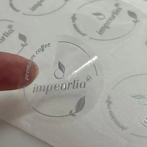 不干胶标签纸定制印刷透明标签贴覆亚膜烫金烫银封口彩色贴纸