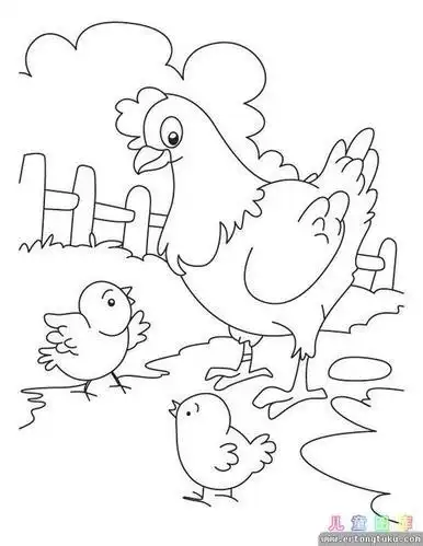 小动物和他的妈妈简笔画