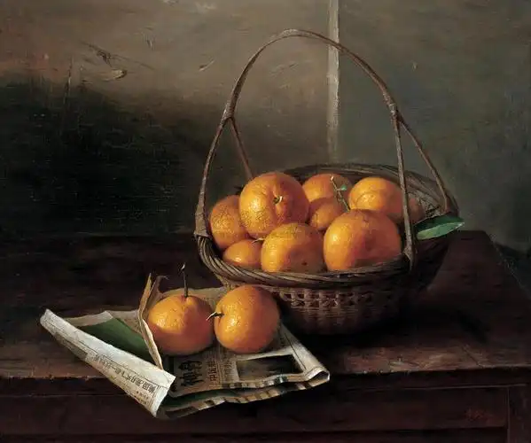 x1278 桔子 布面油画