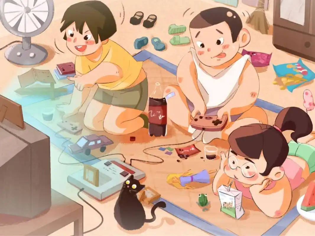 童年插画|那些害怕失去的记忆 9797939393走小卖部买糖去