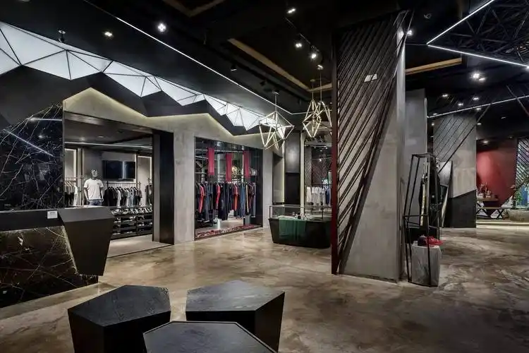 男装店装修怎么设计好看黑白色调男装店装修效果图赏析