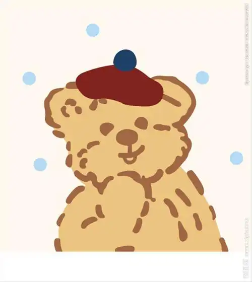 手绘卡通小熊图案图片