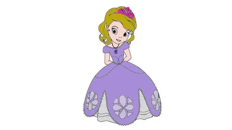 苏菲亚简笔画小公主苏菲亚简笔画一步一步的教苏菲亚简笔画教程苏菲亚