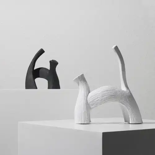 简约现代轻奢软装饰品家居创意艺术抽象摆件样板房间电视柜摆设品