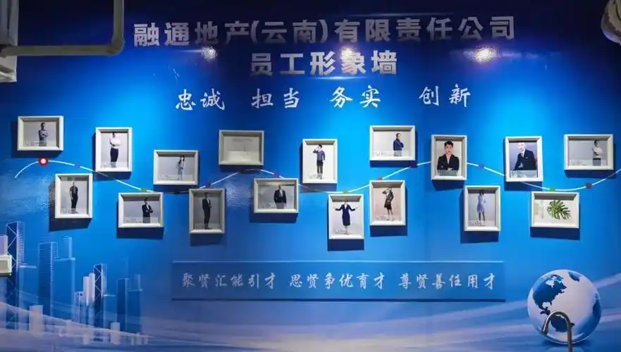 图为员工形象墙实拍图