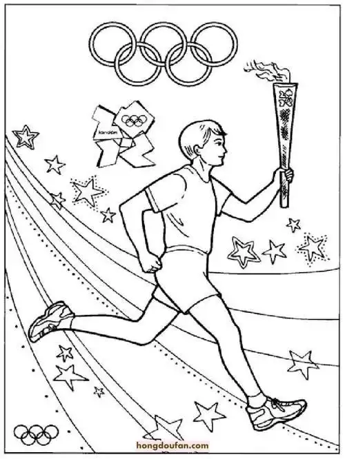 宽度奥运会加颜色的简笔画