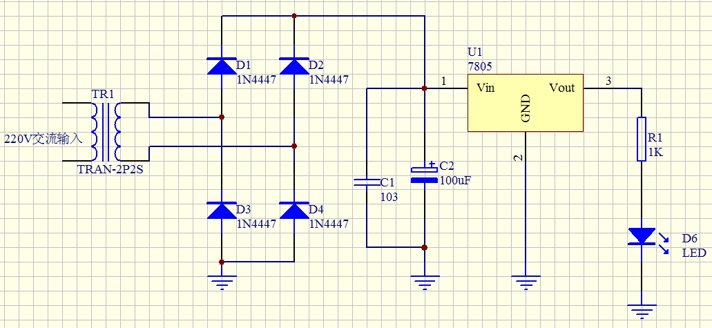 4 稳压电路附属元器件 电容c1是在三端集成稳压器输入线较长时