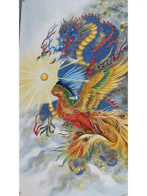 《龙凤呈祥》‖纯手绘大六尺‖可结缘