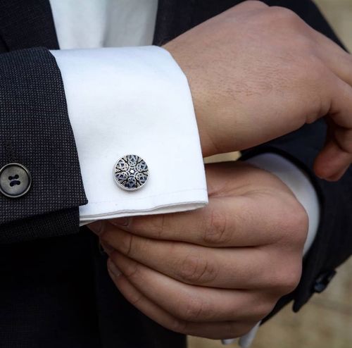 袖扣英国之王tateossian恒星编织男士法式衬衫袖口袖扣