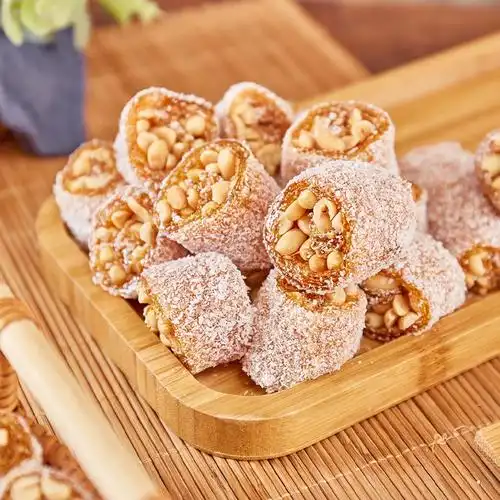 手工制作椰蓉芝麻花生软糖办公室休闲小零食广东茂名特产猫屎糖