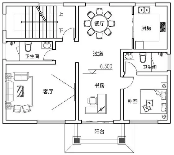 山西刘总的4层中式别墅 -别墅设计-乡村房子设计图-农村自建房设计图