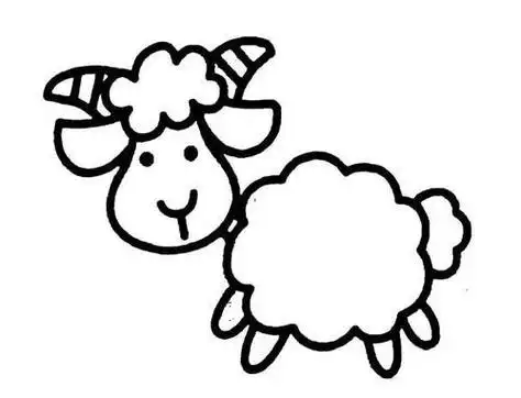 小棉羊儿童简笔画