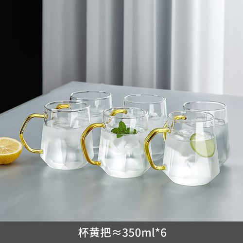 欧洋士(oys)品牌玻璃杯家用耐高温喝水杯茶杯客厅待客杯子水壶家庭