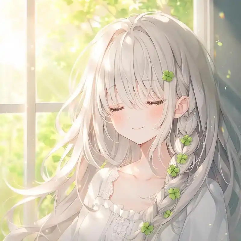 幸运四叶草92#女生头像 #动漫女头 #可爱头像 - 抖音