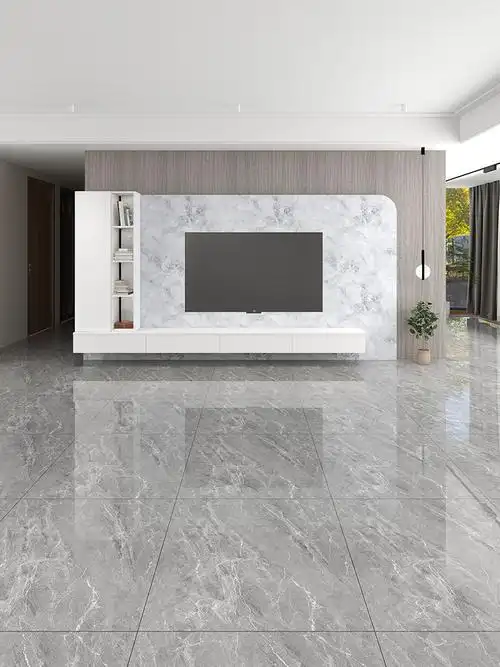瓷砖地砖800x800客厅现代简约灰色通体大理石室内防水防滑地板砖