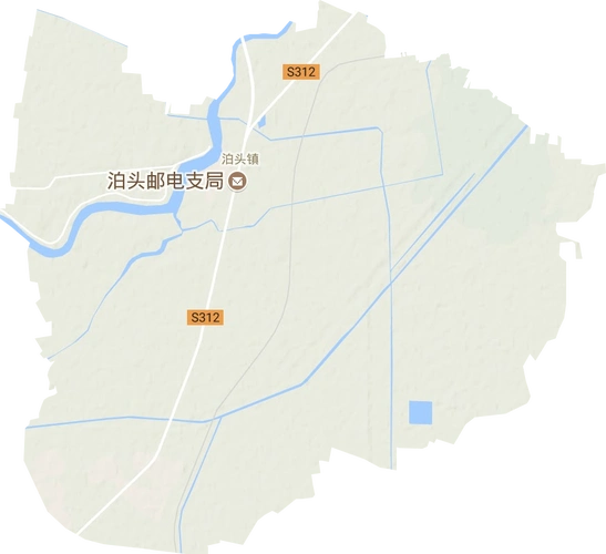 泊头镇高清地形地图