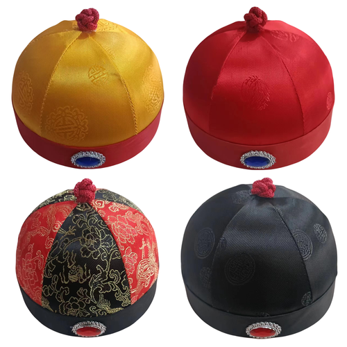 戏剧清朝民国地主帽瓜皮帽少爷阿哥帽子小品影视古装帽子表演帽子