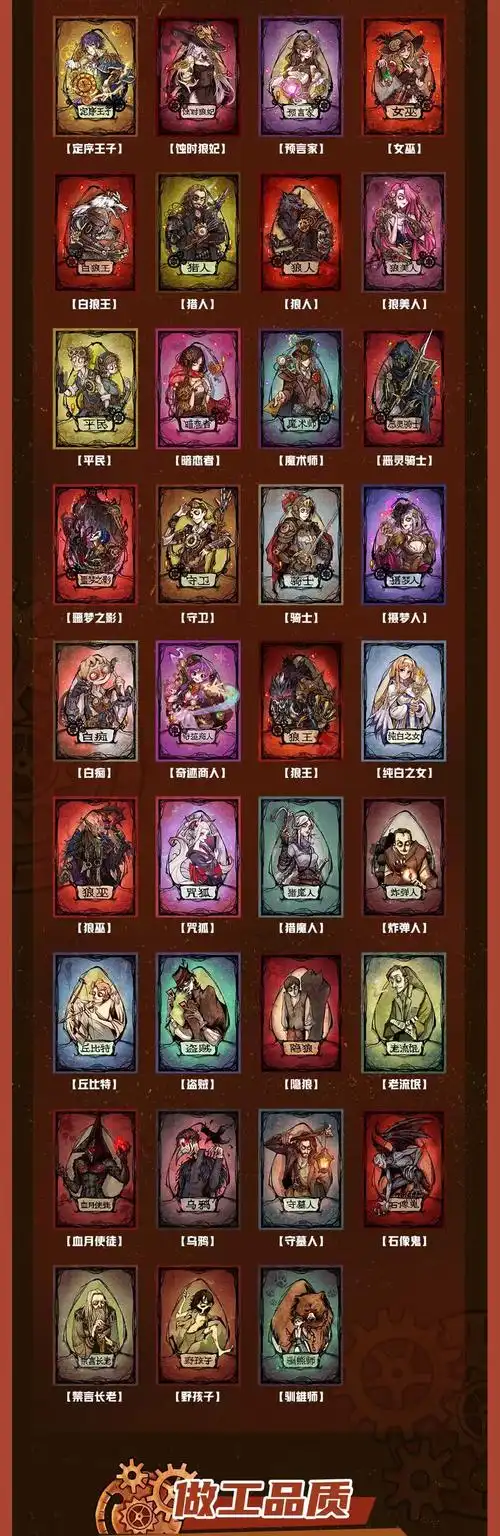 pvc防水桌游卡牌 【黄金版 白银版 玫瑰金版】2021狼人杀铁盒pv【图片