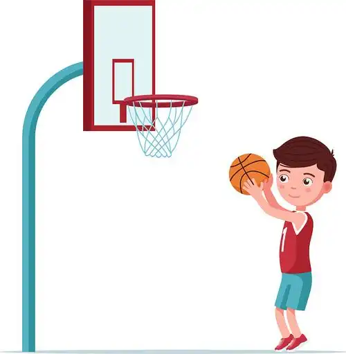 男篮球运动员把球投进篮子里图片