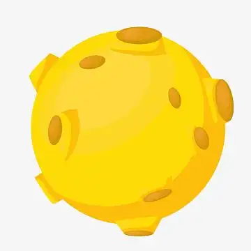 扁平创意黄色土星