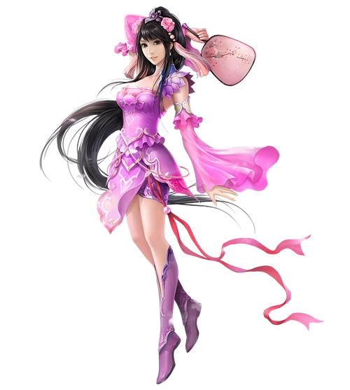 中国风 武侠 游戏 仙侠 人物 女性 美女 扇子 丝带 高清 免扣