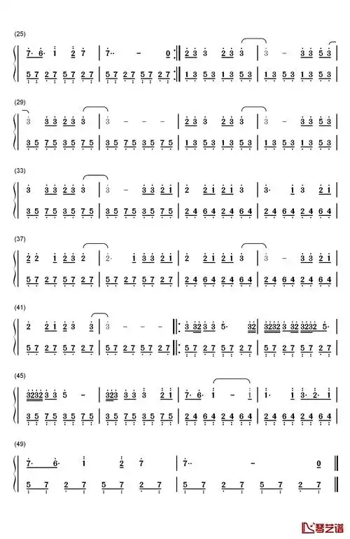 training wheels piano voice钢琴简谱-数字双手-melanie martinez2