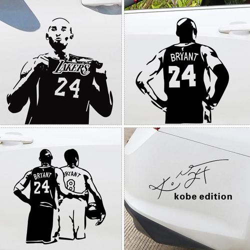 nba球星科比签名8号24号车贴kobe黑曼巴篮球汽车贴纸车身门装饰贴