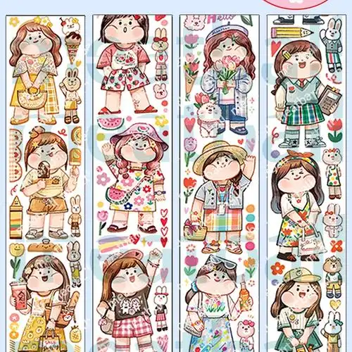 6件包邮meatball肉球胶带分装纸手素材人物贴纸胶带