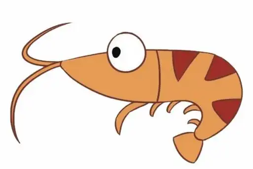 卡通小虾简笔画的画法步骤教程