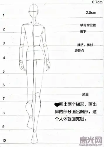 怎么画漫画人体动漫人体躯干练习图图文详解
