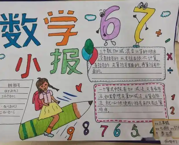 【高小·校园动态】高新小学三年级"趣味数学手抄报"比赛_知识
