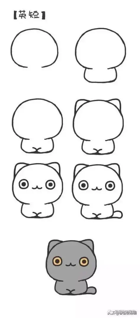 猫脸卡通简笔画小猫怎么画一步一步教小猫简笔画小猫简笔画一只可爱的