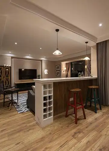 沙发背景后吧台