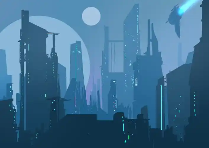 教你未来城市插画的画法步骤!