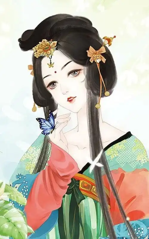 彼岸花.手绘,古风,美人