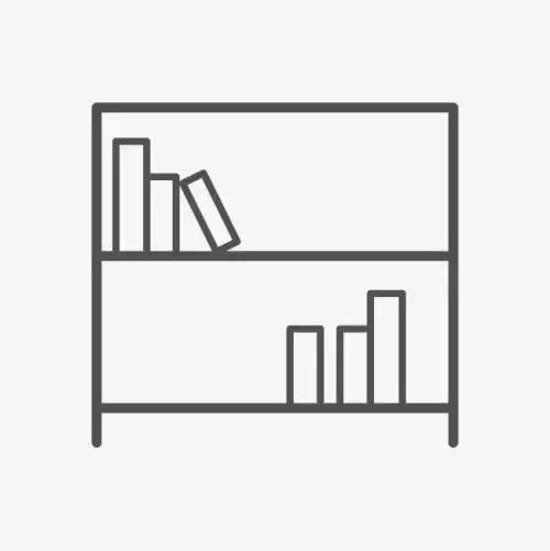 复古书架背景简笔线条书架简图