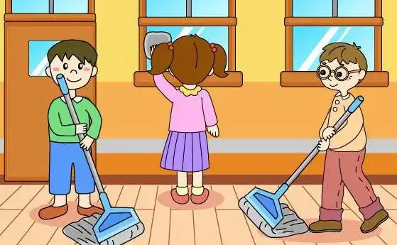 帮爸爸妈妈打扫卫生情景故事简笔画打扫怎么画简笔画漂亮儿童画 简笔