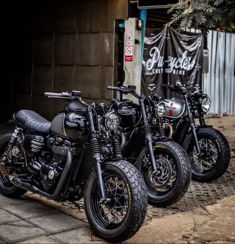 现代复古的教科书 - 凯旋t120 bonneville 凯旋摩托车诞生于1902年