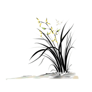 兰花水墨花图片大全