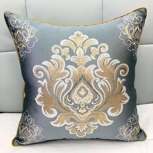 绅士灰40x40cm单独套子欧式抱枕套不含芯高档沙发抱枕床头靠垫抱枕套