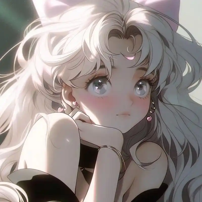 白发少女|复古旧漫女生头像