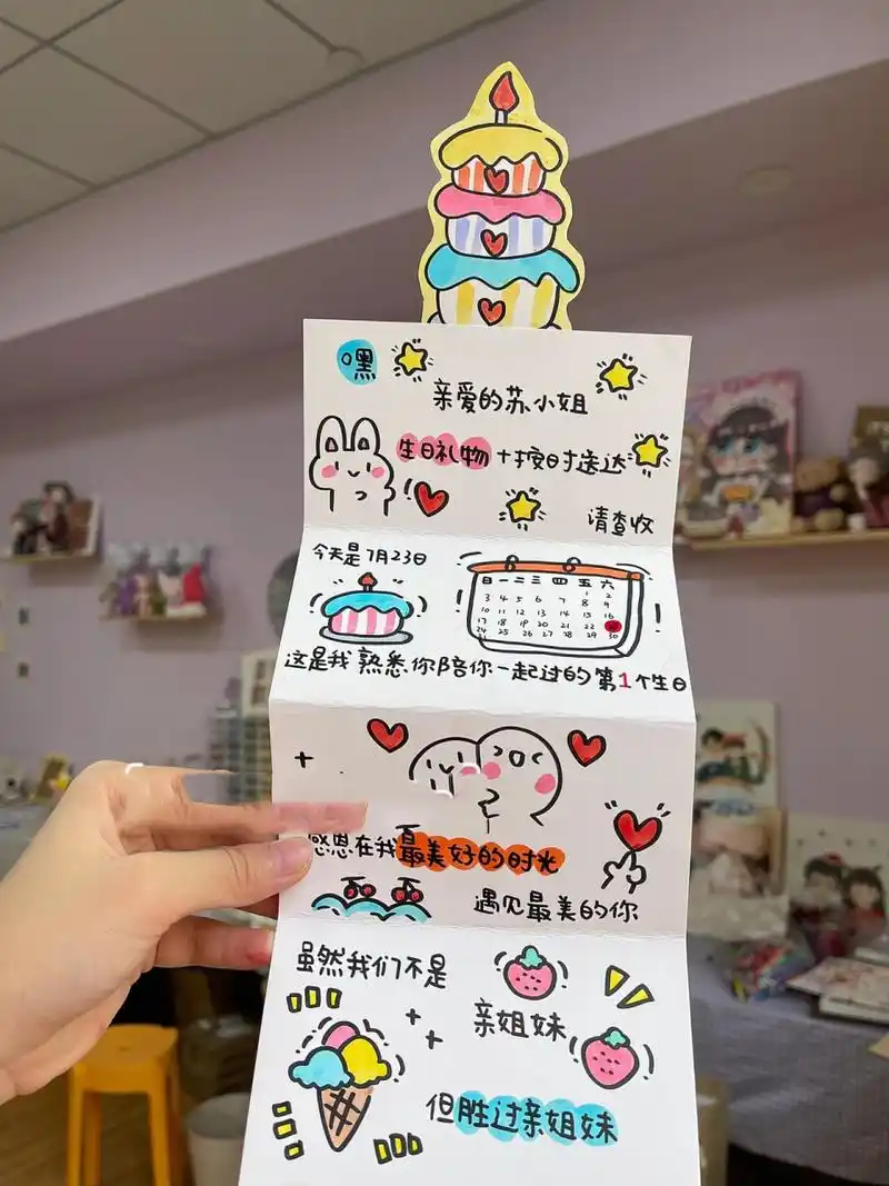 给闺蜜的生日贺卡