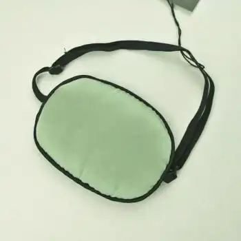 儿童真丝独眼单眼罩纠正散光弱视眼罩 成人加大款抹茶绿微瑕疵