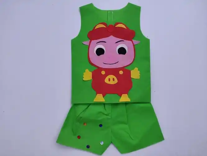 儿童环保时装秀服装男孩手工衣服亲子装diy材料幼儿园表演走秀服