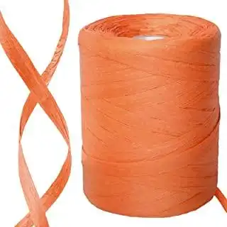 tababao 164 码可生物降解拉菲亚纸丝带包装工艺钩针编织纸绳用于装饰