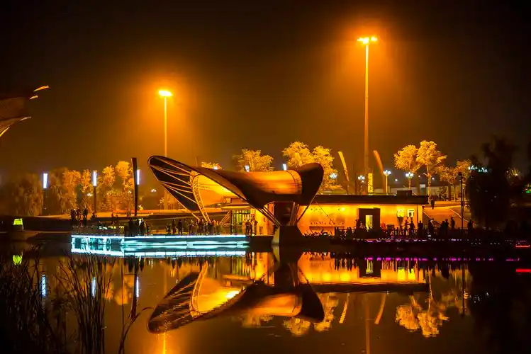 十一自驾游——抚顺月牙岛生态公园夜景