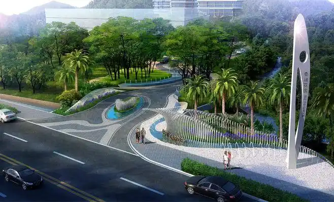 景观入口-花瓣网|陪你做生活的设计师 | 植物园入口景观设计平面图