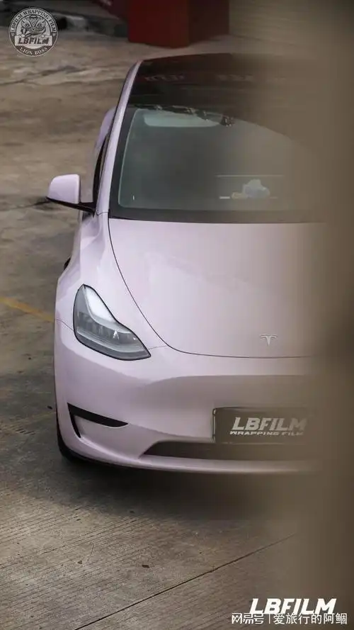 特斯拉modelylb改色膜迷雾灰紫出门回头率太高了